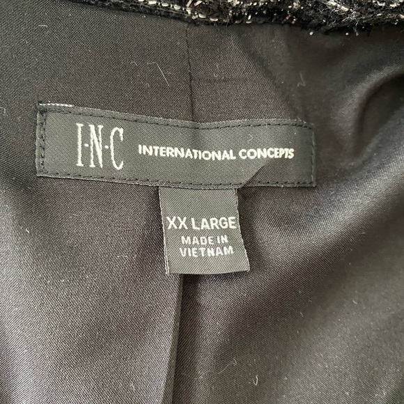 INC International Concepts Black Tweed Blazer, Women’s XXL - Picture 4 of 8